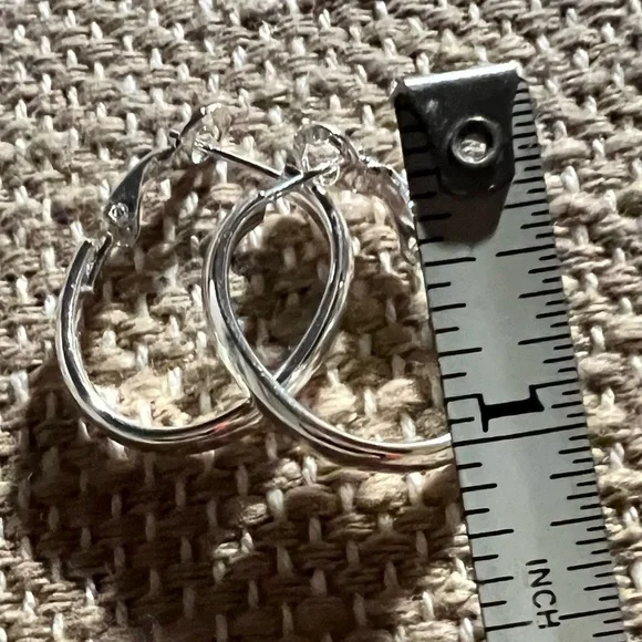 NWT Sterling Silver Hoops - Picture 3 of 4